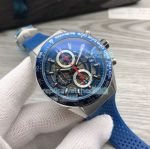 Copy Tag Heuer Carrera Calibre HEUER 01 Blue Chronograph Watch 41MM